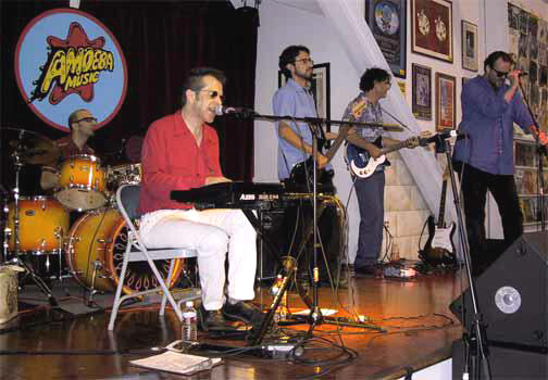 the band at Amoeba Records